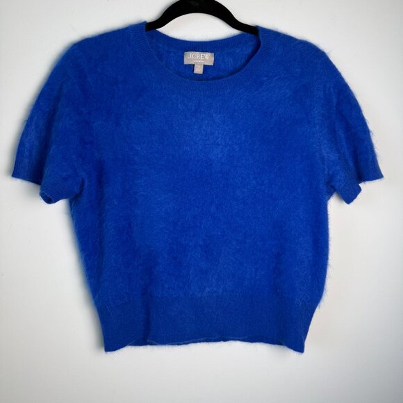 NOT FOR SALE J Crew Brushed Cashmere Sweater Tee Relaxed Fit Cobalt Blue - Picture 7 of 8